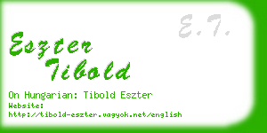 eszter tibold business card